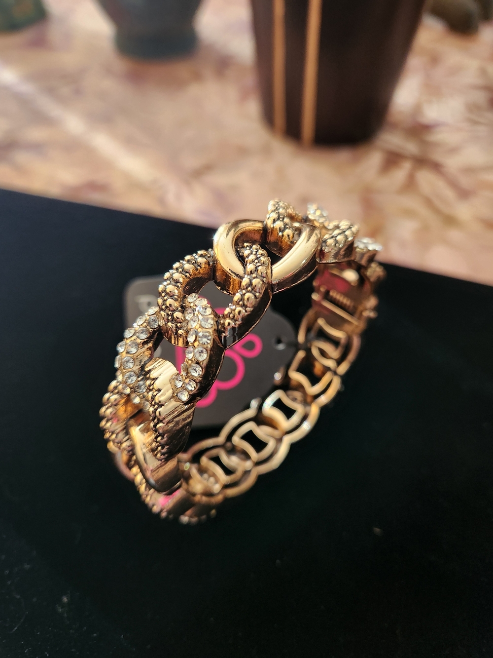 Gold Crystal Link Bracelet - Women Jewelry
